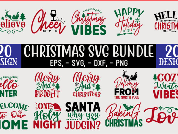 Christmas svg t shirt design bundle