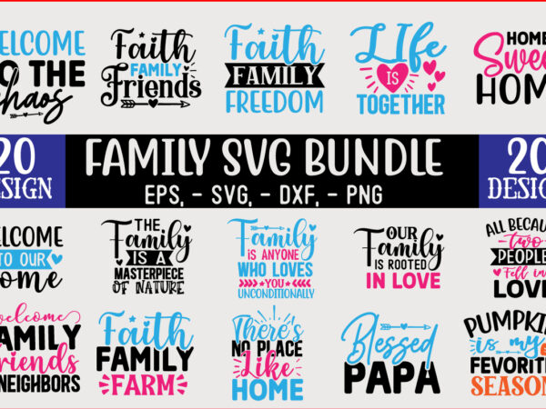 Family svg t shirt design bundle
