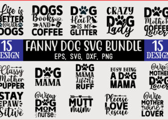 Fanny DOG SVG T shirt design Bundle