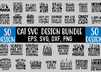 Cat SVG Quotes Design Bundle