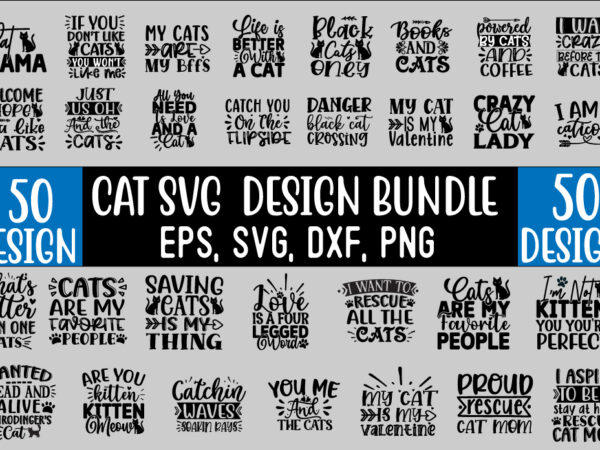 Cat svg quotes design bundle