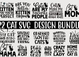 Cat SVG Quotes Design Bundle