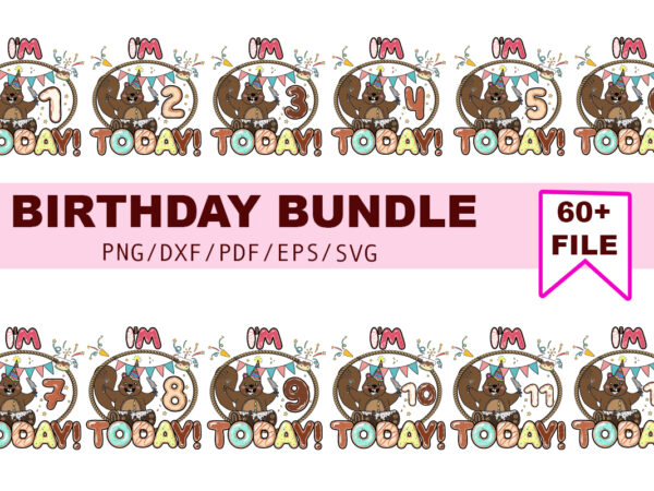 Birthday bundle gift idea diy crafts svg files for cricut, silhouette sublimation files t shirt template