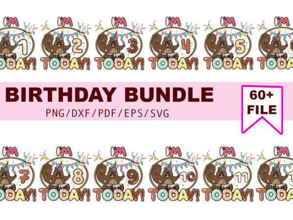 Birthday bundle gift idea diy crafts svg files for cricut, silhouette sublimation files t shirt template