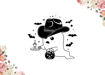 Halloween 2021, Cowboy Boo Diy Crafts Svg Files For Cricut, Silhouette Sublimation Files