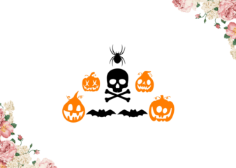 Decoration Ideas For Halloween Party Diy Crafts Svg Files For Cricut, Silhouette Sublimation Files t shirt vector illustration