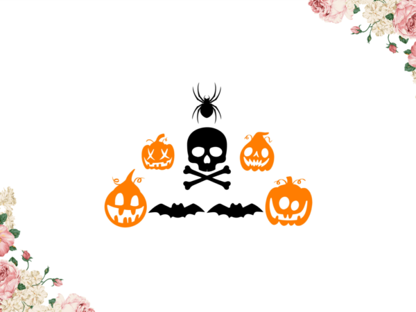 Decoration ideas for halloween party diy crafts svg files for cricut, silhouette sublimation files t shirt vector illustration