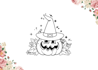 Halloween 2021, Witch Pumpkin Diy Crafts Svg Files For Cricut, Silhouette Sublimation Files