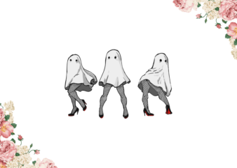 Sexy Ghosts Halloween Party Diy Crafts Svg Files For Cricut, Silhouette Sublimation Files t shirt template vector