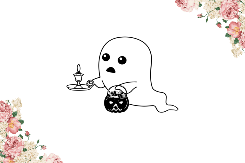 Adorable Little Ghost Diy Crafts Svg Files For Cricut, Silhouette Sublimation Files