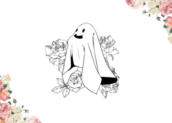 Flowering Ghost Diy Crafts Svg Files For Cricut, Silhouette Sublimation Files t shirt graphic design