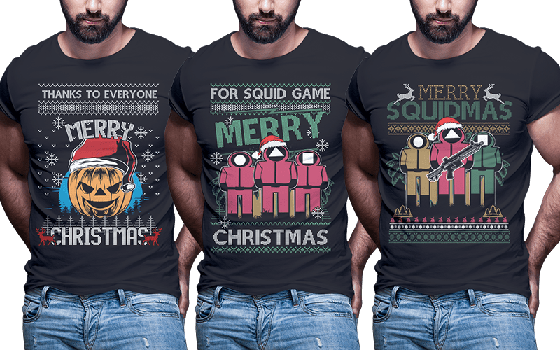 124 ugly christmas Tshirt designs bundle part2