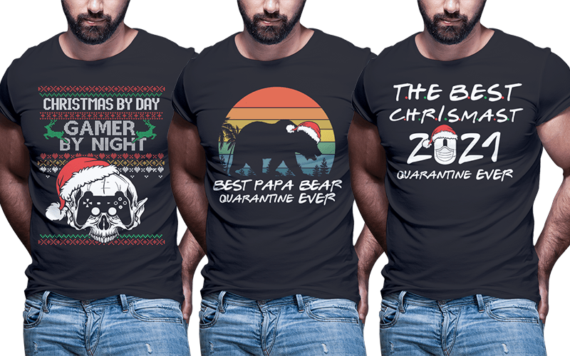 t-shirt vector 124 ugly christmas Tshirt designs bundle part2