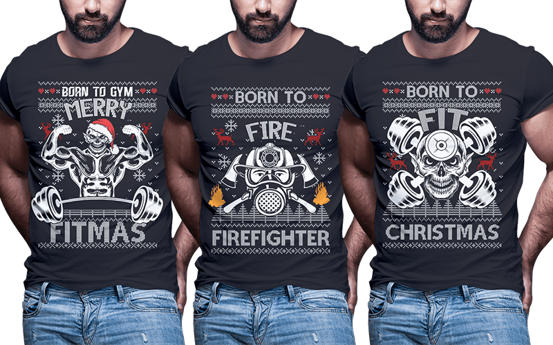 124 ugly christmas Tshirt designs bundle part2