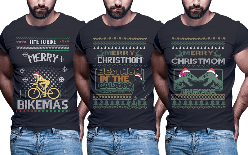 124 ugly christmas Tshirt designs bundle part2