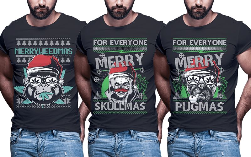 124 ugly christmas Tshirt designs bundle part2