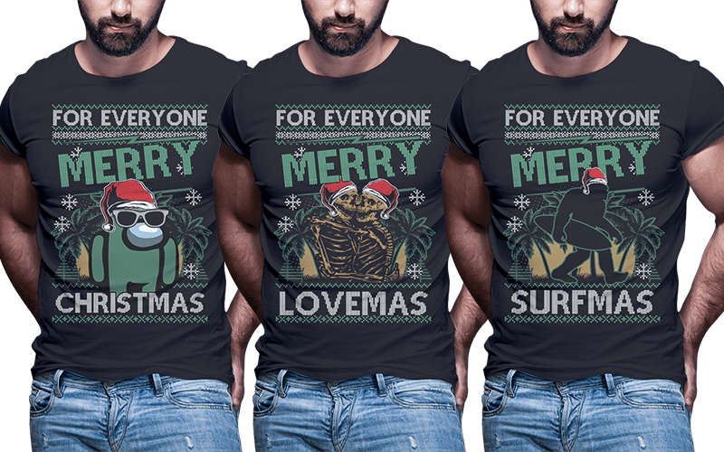 124 ugly christmas Tshirt designs bundle part2