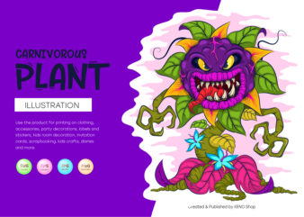 Cartoon carnivorous plant.