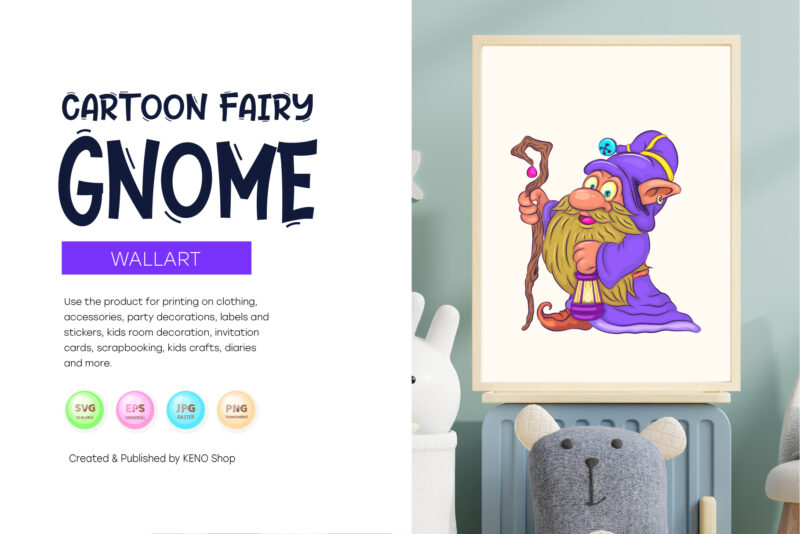 Cartoon fairy gnome.