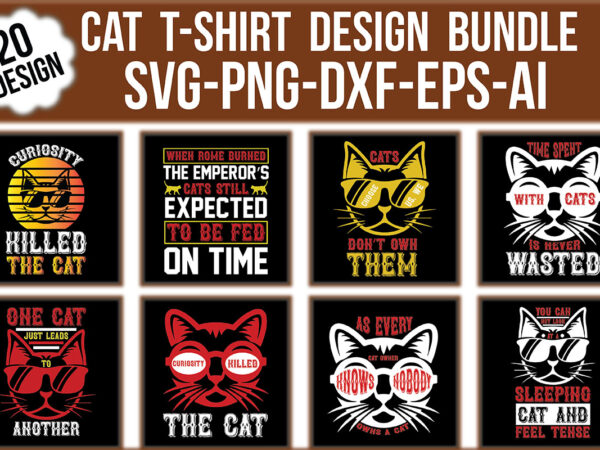Cat t-shirt design bundle