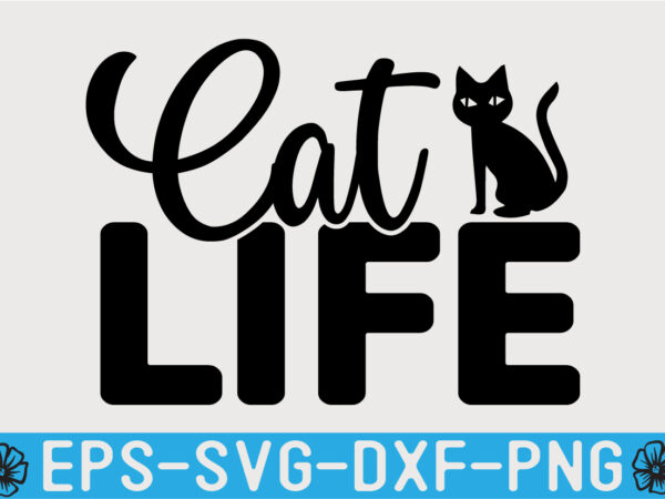 Cat svg quotes design template