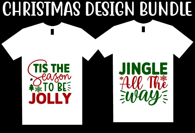 t-shirt vector Christmas SVG T shirt Design Bundle