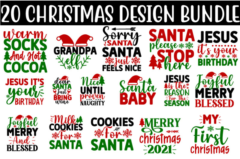 Christmas SVG T shirt Design Bundle