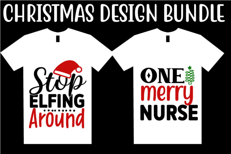 t-shirt vector Christmas SVG T shirt Design Bundle