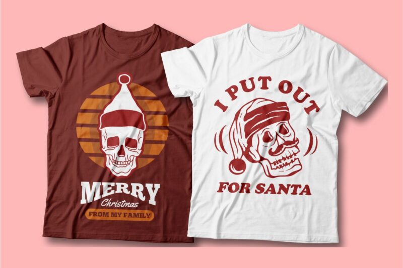 Christmas t-shirt designs bundle