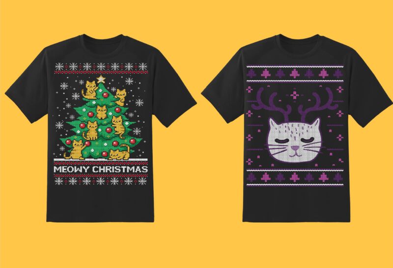 Christmas Big Bundle Part 1 – 90 Tshirt Designs – 90% OFF