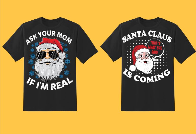 Christmas Big Bundle Part 1 – 90 Tshirt Designs – 90% OFF