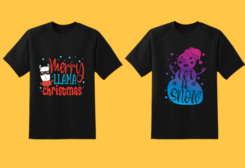 Christmas Big Bundle Part 1 – 90 Tshirt Designs – 90% OFF