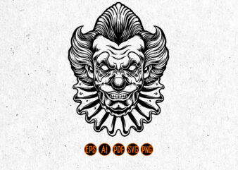 Clown Scream Logo Silhouette