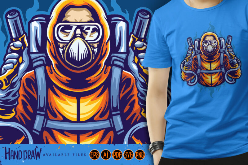 Covid 19 fighters ready to fight illustration