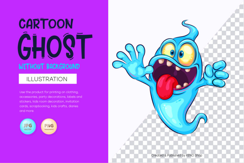 Cute cartoon ghost.