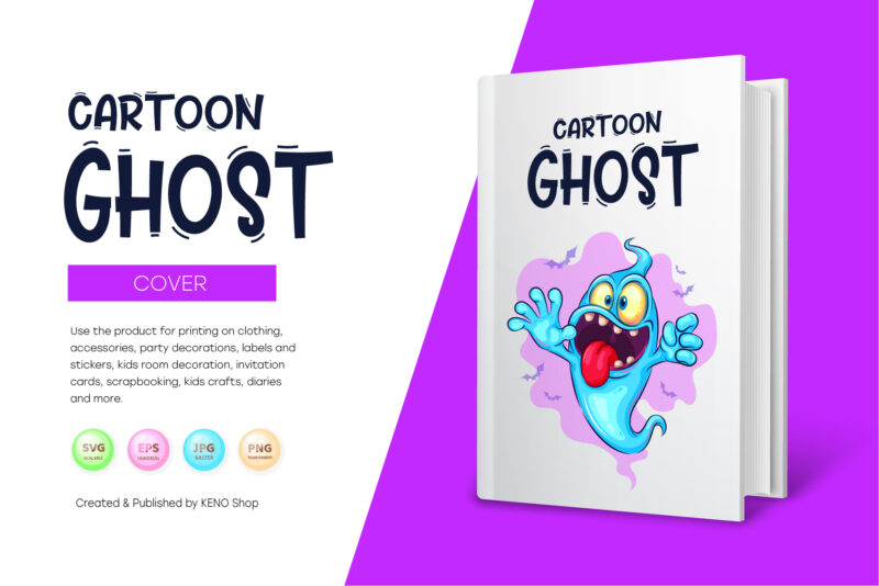 Cute cartoon ghost.