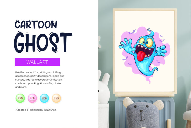 Cute cartoon ghost.