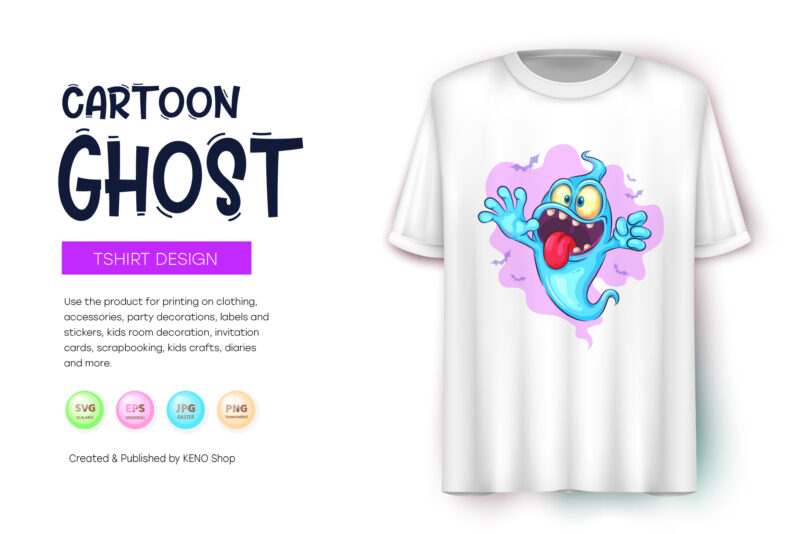 Cute cartoon ghost.