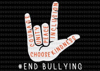 Unity Day Orange Kids 2021 Svg, Anti Bullying Love Sign Language Svg, Funny Hand Svg, Hand Svg