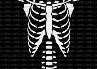 Skeleton Bones Rib Cage Halloween Svg, Skeleton Svg, Halloween Svg, Skeleton Bones Rip Svg