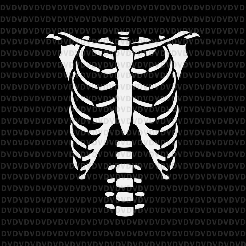 Skeleton Bones Rib Cage Halloween Svg, Skeleton Svg, Halloween Svg, Skeleton Bones Rip Svg