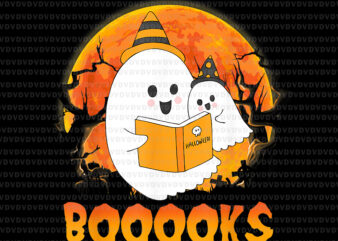 Booooks Png, Cute Ghost Book Reading Png, Halloween 2021 Boooks Teacher Png, Ghost BooksPng, Teacher Ghost Png, Halloween Png