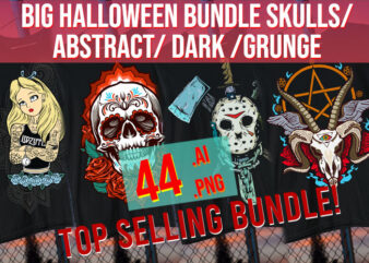 Big Halloween Bundle / Skulls/ Abstract / Dark / Grunge / Serial Killer / Horror