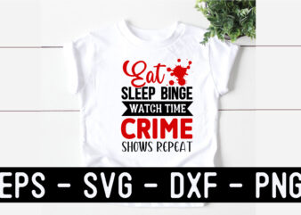 True Crime SVG T shirt Design Template