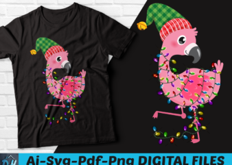 Christmas Flamingo T-shirt, Christmas Tee, Holiday Flamingo, Funny Flamingo Christmas T-shirt, Flamingo Christmas Gift, Funny Flamingo Christmas Gift t-shirt, Christmas Lights Flamingo t-shirt, Christmas Day T-shirt,