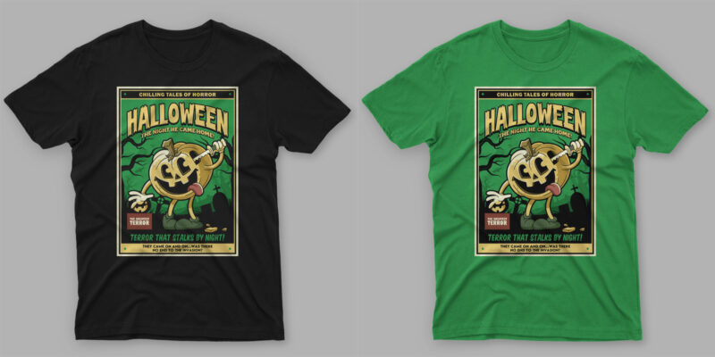 t-shirt vector HALLOWEEN DESIGNS BUNDLE
