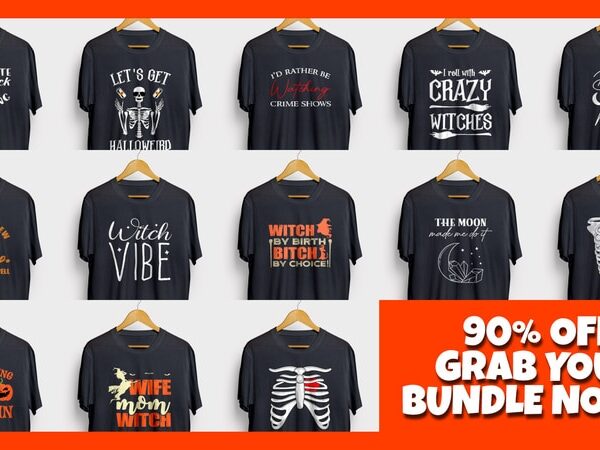 Halloween t-shirt bundle, skeleton, horror, funny, pumpkin, skull, vector t-shirt design, fall season, trending design, hocus pocus, witch t-shirt designs