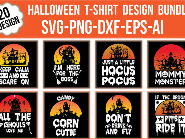 Halloween t-shirt design bundle