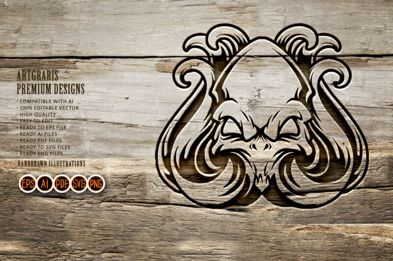 Head Octopus Silhouette SVG Clipart
