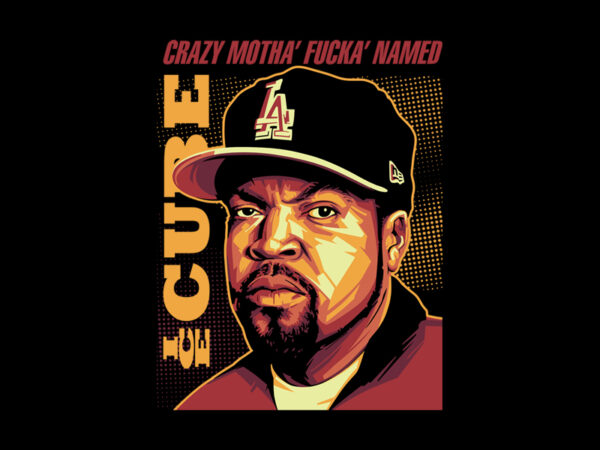 Ice cube crazy t shirt design for sale